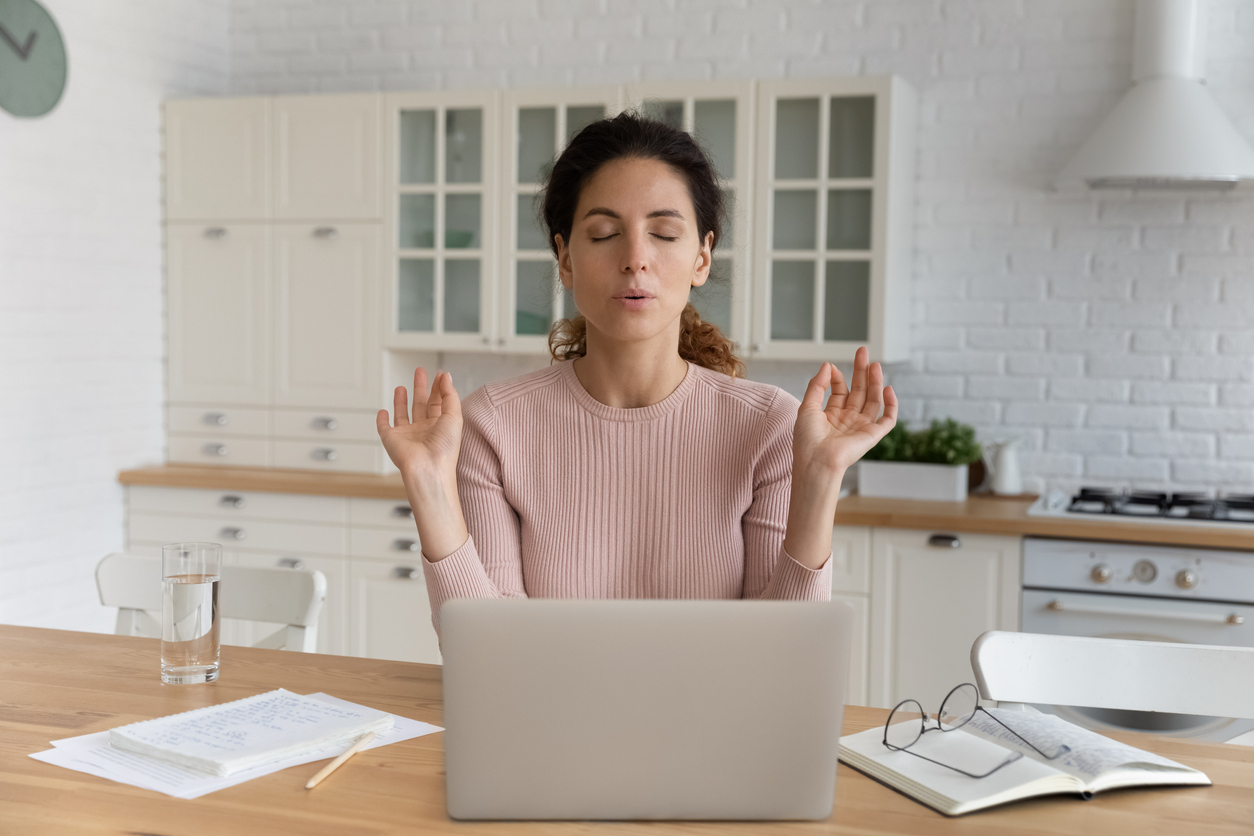 woman managing stress and anxiety.